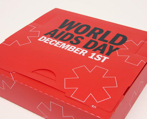 Fundraiser counter top display for World Aids Day