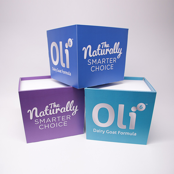 Stacking Display Cubes for Oli Dairy Goat Infant Formula